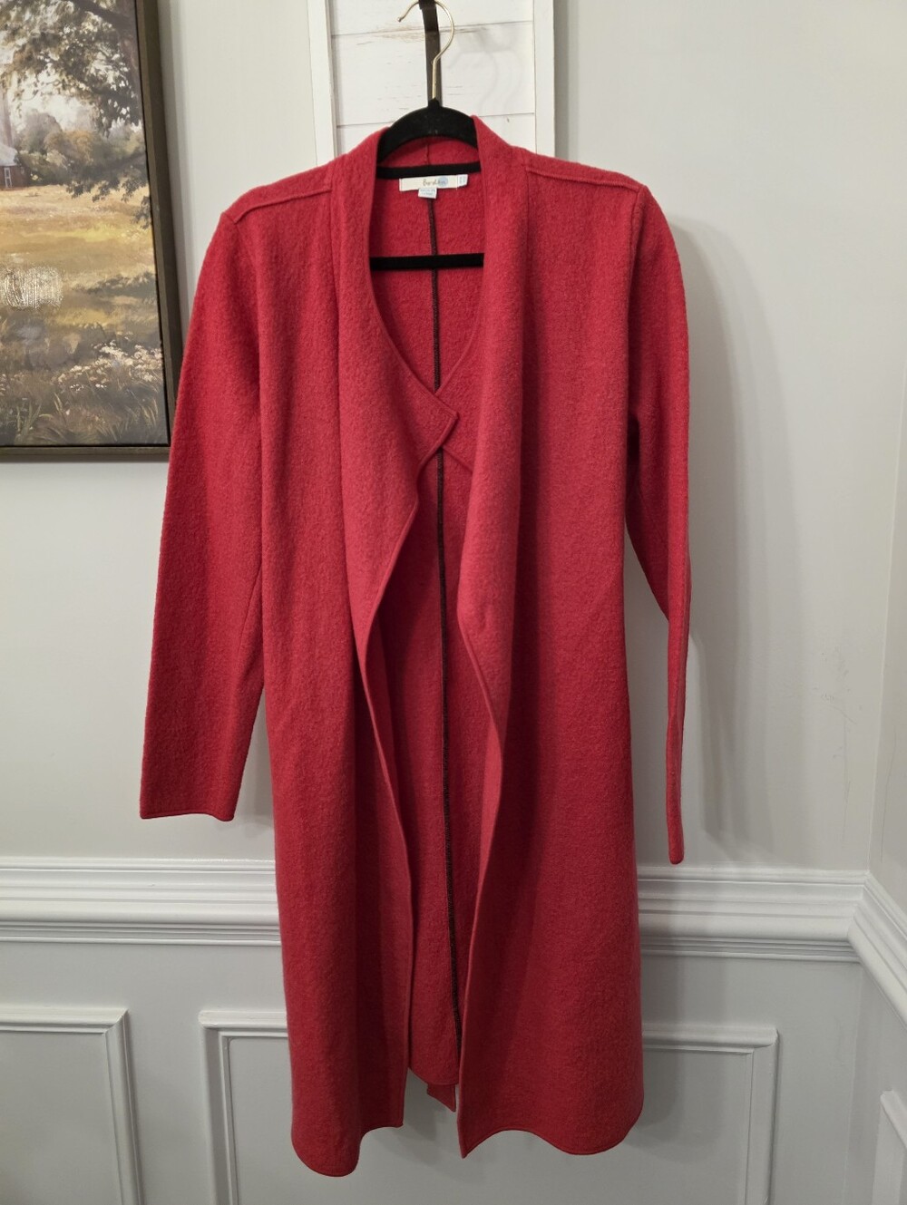 Boden Wool Hot Pink Coatigan Size 12